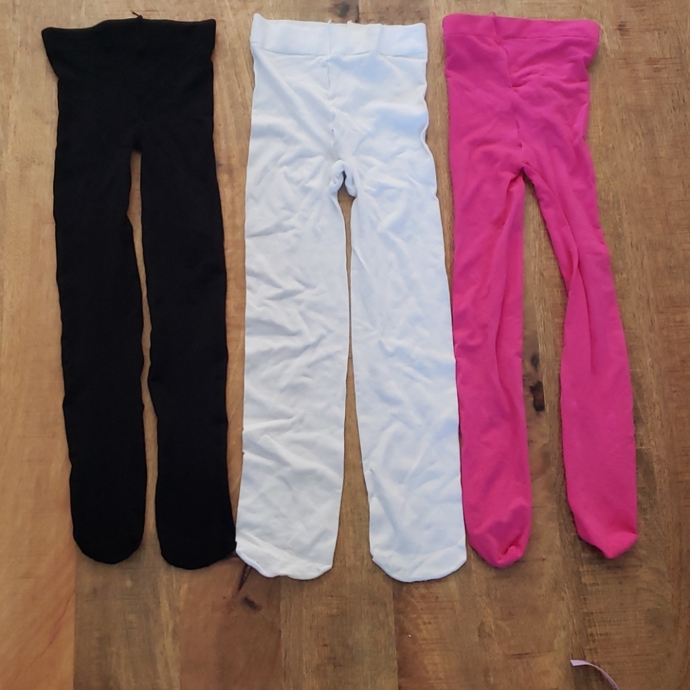 Set of 3 girls tights size small